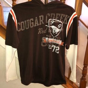 Layered look hooded tee